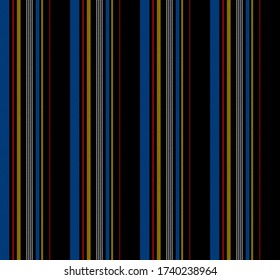 Stripe seamless pattern with ฺyellow, red, blue, Black and White colors vertical parallel stripes.Vector abstract background.