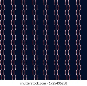 Stripe seamless pattern with red, navy blue and white vertical parallel stripe.vector abstract background.