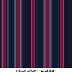 Stripe seamless pattern with red,pink and navy blue colors vertical parallel stripes.Vector stripe pattern abstract background.