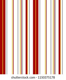 Stripe seamless pattern with red,white,yellow and grey vertical parallel colors stripe.Vector stripes pattern abstract background.