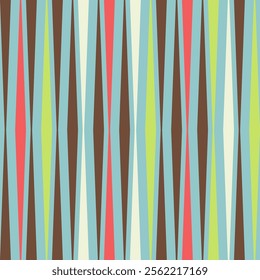 Stripe seamless pattern, vertical   colorful background print. Ornate vector stripe lines fabric. 