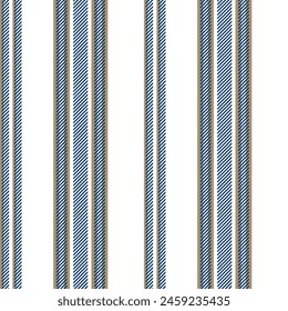 stripe seamless repeat abstract pattern. This is a blue gold white seamless stripe  vector illustration.  Design for decorative,wallpaper,shirts,clothing,tablecloths,wrapping,textile,fabric,texture