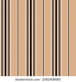 stripe seamless repeat abstract pattern. This is a black cream white seamless stripe  vector illustration.  Design for decorative, wallpaper, shirts, clothing, tablecloths, textile, fabric, texture