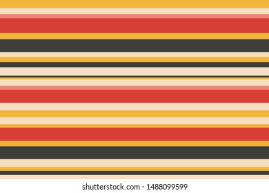 Stripe seamless vintage retro pattern with black, orange, pink, red colors parallel stripes.Vector abstract background.
