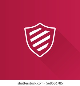 Stripe shield icon in Metro user interface color style. Protection safety guard