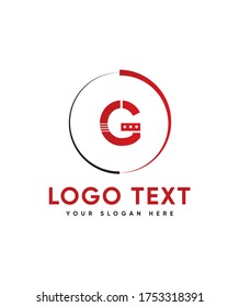Stripe style letter type G logo template, Vector logo for business and company identity 