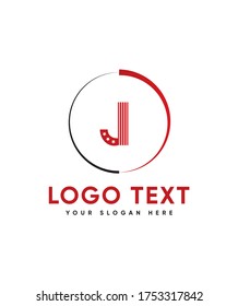 Estilo de letra de banda tipo plantilla de logotipo J, logotipo vector para identidad empresarial y de empresa 