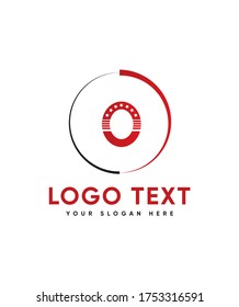 Estilo de letra de banda tipo de letra plantilla de logotipo O, logotipo de vector para identidad empresarial y de empresa 