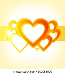 Stripe of sunny hearts