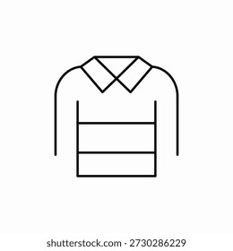 Vector de signo de icono de suéter de rayas