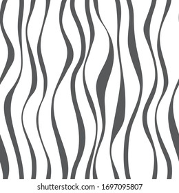 Stripe texture. Linear pattern. Line art. Hand drawn waves. Seamless pattern. Print for postcards, posters, banners, scrapbooking. Wavy background
