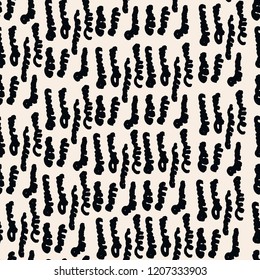 Stripe texture pattern. Black white japanese watercolor seamless print. Organic shibori vector tie dye background. Japan rustic batik fabric. Traditional modern abstract tile. Psychedelic folk design.