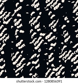 Stripe texture pattern. Black white japanese watercolor seamless print. Organic shibori vector tie dye background. Japan rustic batik fabric. Traditional modern abstract tile. Psychedelic folk design.