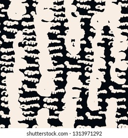Stripe texture pattern. Black white japanese watercolor seamless print. Organic shibori vector tie dye background. Japan rustic batik fabric. Traditional modern abstract tile. Psychedelic folk design.