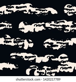 Stripe texture pattern. Black white japanese watercolor seamless print. Organic shibori vector tie dye background. Japan rustic batik fabric. Traditional modern abstract tile. Psychedelic folk design.