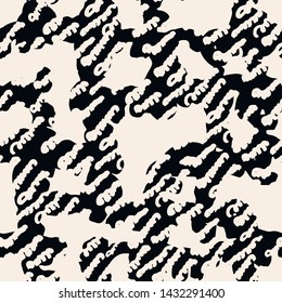Stripe texture pattern. Black white japanese watercolor seamless print. Organic shibori vector tie dye background. Japan rustic batik fabric. Traditional modern abstract tile. Psychedelic folk design.