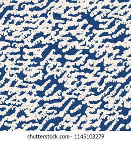 Stripe texture pattern. Indigo japanese watercolor seamless print. Organic shibori vector tie dye background. Japan rustic batik fabric. Traditional modern abstract tile. Psychedelic folk design.