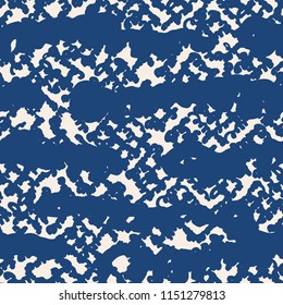 Stripe texture pattern. Indigo japanese watercolor seamless print. Organic shibori vector tie dye background. Japan rustic batik fabric. Traditional modern abstract tile. Psychedelic folk design.