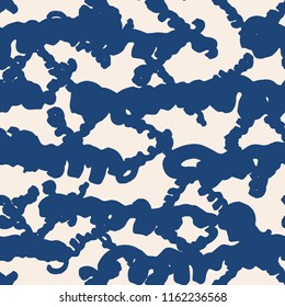 Stripe texture pattern. Indigo japanese watercolor seamless print. Organic shibori vector tie dye background. Japan rustic batik fabric. Traditional modern abstract tile. Psychedelic folk design.