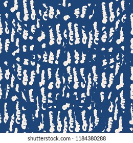 Stripe texture pattern. Indigo japanese watercolor seamless print. Organic shibori vector tie dye background. Japan rustic batik fabric. Traditional modern abstract tile. Psychedelic folk design.