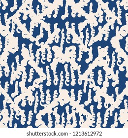 Stripe texture pattern. Indigo japanese watercolor seamless print. Organic shibori vector tie dye background. Japan rustic batik fabric. Traditional modern abstract tile. Psychedelic folk design.