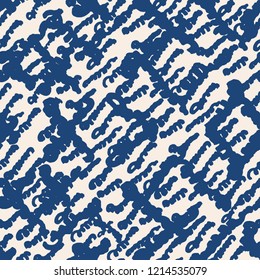 Stripe texture pattern. Indigo japanese watercolor seamless print. Organic shibori vector tie dye background. Japan rustic batik fabric. Traditional modern abstract tile. Psychedelic folk design.