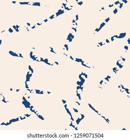 Stripe texture pattern. Indigo japanese watercolor seamless print. Organic shibori vector tie dye background. Japan rustic batik fabric. Traditional modern abstract tile. Psychedelic folk design.