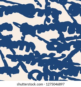 Stripe texture pattern. Indigo japanese watercolor seamless print. Organic shibori vector tie dye background. Japan rustic batik fabric. Traditional modern abstract tile. Psychedelic folk design.