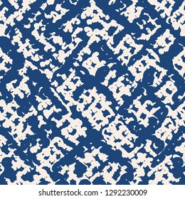 Stripe texture pattern. Indigo japanese watercolor seamless print. Organic shibori vector tie dye background. Japan rustic batik fabric. Traditional modern abstract tile. Psychedelic folk design.