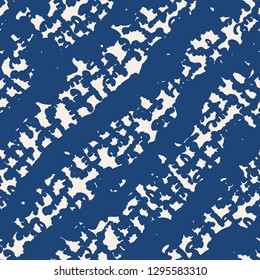 Stripe texture pattern. Indigo japanese watercolor seamless print. Organic shibori vector tie dye background. Japan rustic batik fabric. Traditional modern abstract tile. Psychedelic folk design.