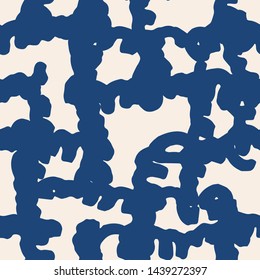 Stripe texture pattern. Indigo japanese watercolor seamless print. Organic shibori vector tie dye background. Japan rustic batik fabric. Traditional modern abstract tile. Psychedelic folk design.