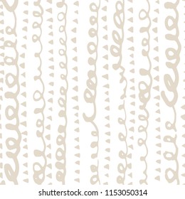 Stripe texture pattern. Ivory white japanese watercolor seamless print. Organic shibori vector tie dye background. Japan rustic batik fabric. Traditional modern abstract tile. Psychedelic folk design.