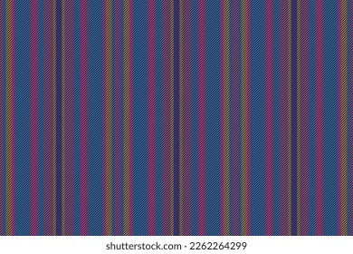 Stripe texture seamless. Vector lines pattern. Background fabric vertical textile in blue and red colors.