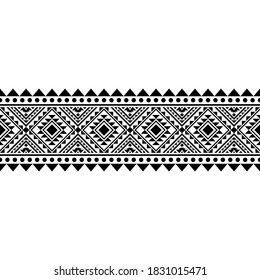 Stripe tribal ethnic pattern texture in black white color