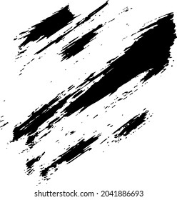 Stripe Vector Abstract Grunge Stroke Brush Hand Drawn Texture in Black Color Sketch Simple Pattern isolated on White Background Grange Doodle Shape