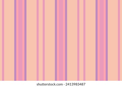 Stripe vector fabric of vertical lines texture with a seamless textile pattern background in light and pink colors.