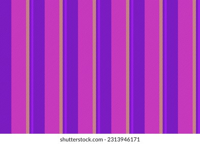 Patrón vectorial de rayas de fondo textil sin fisuras con una tela de líneas vertical en colores violeta y rosa.