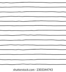 Stripe vector seamless pattern. Sketch line background. Doodle organic pen strokes texture. Hand drawn scribble thread ornament Lines of notepad, notes, diary documents.