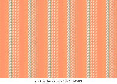 Stripe vector texture of pattern vertical textile with a lines seamless background fabric in orange and light colors.