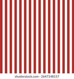 Stripe vertical seamless pattern with red and white color. A bold and clean geometric background ideal for textiles, packaging, digital wallpapers, and holiday themes