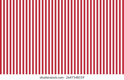 Stripe vertical seamless pattern with red and white color. A bold and clean geometric background ideal for textiles, packaging, digital wallpapers, and holiday themes