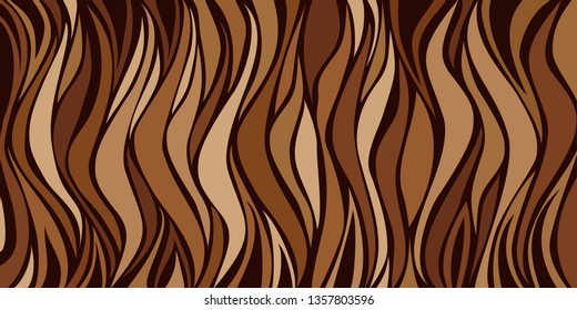 Stripe wave wavy stripes background. Striped abstract template wallpaper. Brown Pattern texture. Strips abstract background. Vector illustration