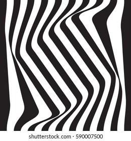 Striped abstract background. black and white zebra print. Vector illustration. eps10