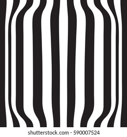 Striped abstract background. black and white zebra print. Vector illustration. eps10