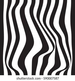 Striped abstract background. black and white zebra print. Vector illustration. eps10