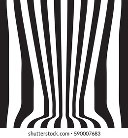 Striped abstract background. black and white zebra print. Vector illustration. eps10