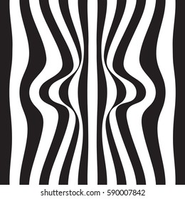 Striped abstract background. black and white zebra print. Vector illustration. eps10