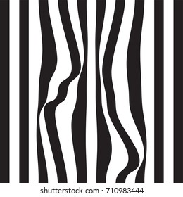 Striped abstract background. black and white zebra print. Vector seamless illustration. eps10