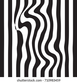 Striped abstract background. black and white zebra print. Vector seamless illustration. eps10