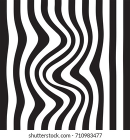 Striped abstract background. black and white zebra print. Vector seamless illustration. eps10
